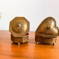 Etched Vintage Trinket Boxes