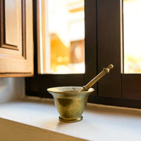 Brass weighted Mortar and Pestel Set