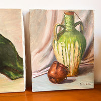 Vintage Aculeth Still Life Canvas Paintings (Sold Individually)