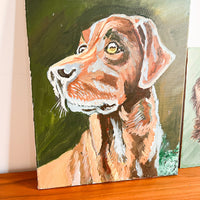 Dog Pet Portraits Antique Original Painting Art (Sold Individually)