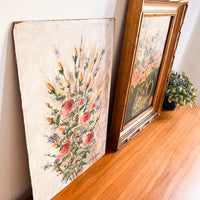 Vintage Floral Boquet Still Life Canvas Paintings (Sold Individually)