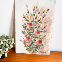 Vintage Floral Boquet Still Life Canvas Paintings (Sold Individually)