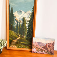 Vertical mountainscape SS Moya Framed and signed