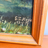 Vertical mountainscape SS Moya Framed and signed