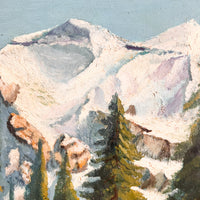 Vertical mountainscape SS Moya Framed and signed