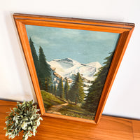 Vertical mountainscape SS Moya Framed and signed