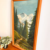 Vertical mountainscape SS Moya Framed and signed