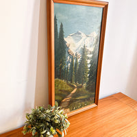 Vertical mountainscape SS Moya Framed and signed