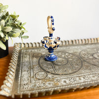 Antique Scalloped Hammered Brass Tray