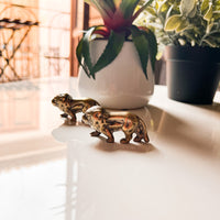Mini Brass Lions Statues Sculptures