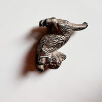 Mini Cast Metal Cat Statue Sculpture