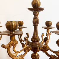 Antique Brass Candelabras Set of 2