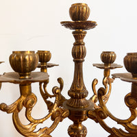 Antique Brass Candelabras Set of 2