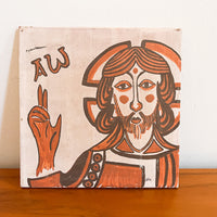 Jesus Religious Painted Terracotta Tile Art