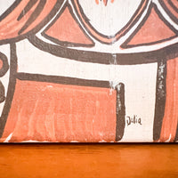 Jesus Religious Painted Terracotta Tile Art