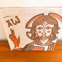 Jesus Religious Painted Terracotta Tile Art