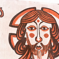 Jesus Religious Painted Terracotta Tile Art