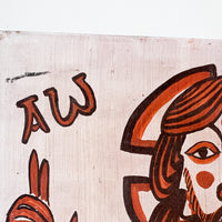 Jesus Religious Painted Terracotta Tile Art