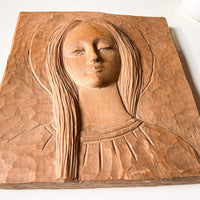 Carved Wood Mary Art (Sold Individually)