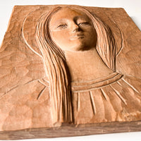 Carved Wood Mary Art (Sold Individually)