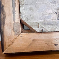 Antique tile trivet Art Still Life with hand carved wood frame (chipped on edge)