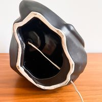 Ceramic Lady Globe Lamp in black