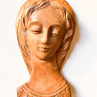 Carved Wood Mary Art (Sold Individually)