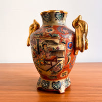 Satsuma Antique Ceramic Chinese Vase with stamp