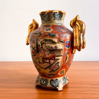 Satsuma Antique Ceramic Chinese Vase with stamp