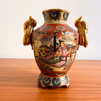 Satsuma Antique Ceramic Chinese Vase with stamp