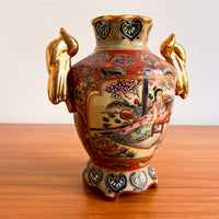 Satsuma Antique Ceramic Chinese Vase with stamp