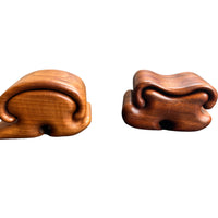 Midcentury Wood Fred Bus Sliding Wood Box