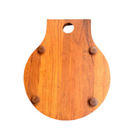 Large Round Nissen Solid Wood Cutting Charcuterie Board Dansk Torun Cutting Knife