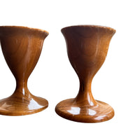 Myrtle Wood Pedestal Candle holders