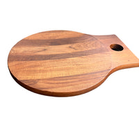 Large Round Nissen Solid Wood Cutting Charcuterie Board Dansk Torun Cutting Knife