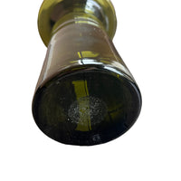 Hand Blown Norwegian Green Glass PLUS CC Candle Holder Norway