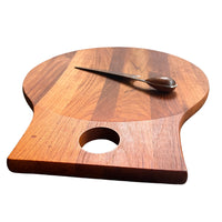 Large Round Nissen Solid Wood Cutting Charcuterie Board Dansk Torun Cutting Knife