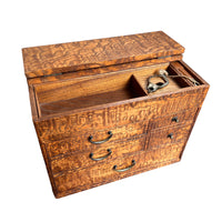 Marbled Wood Antique Sewing Box