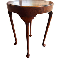 Burlwood Round Table Vintage