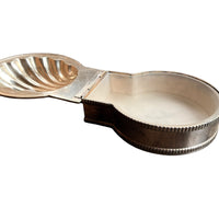 Vintage Silver Plated Shell Box with Glass Insert