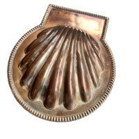 Vintage Silver Plated Shell Box with Glass Insert