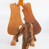 Wood Camel Saddle Holder Stool Bench with Cushion