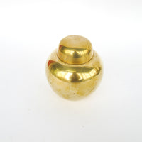 Minimalist Brass Ginger Jar Container Vintage