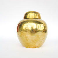 Minimalist Brass Ginger Jar Container Vintage