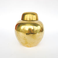 Minimalist Brass Ginger Jar Container Vintage