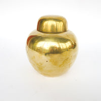 Minimalist Brass Ginger Jar Container Vintage