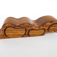 Midcentury Black Walnut Wood Fred Bus Sliding Tree Box
