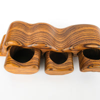 Midcentury Black Walnut Wood Fred Bus Sliding Tree Box