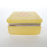 Italian Alabaster Box with Cherry Blossom Design Made in Italy
