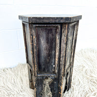 Tibetan Hexagon Wood Table Plant Stand